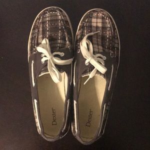 Plaid boat shoes
